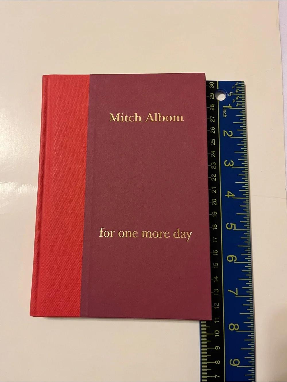 Mitch Albom For One More Day First Edition Hardcover Book Red Maroon 7.5